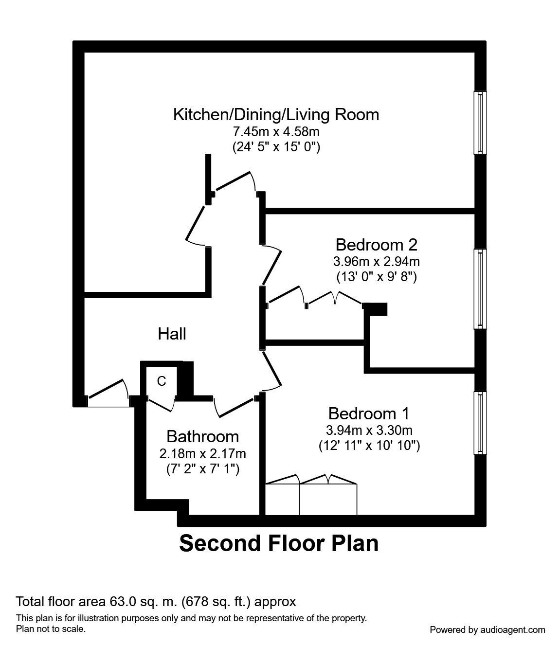 Floorplan of 2 bedroom  Flat to rent, Bombay Street, Manchester, Greater Manchester, M1