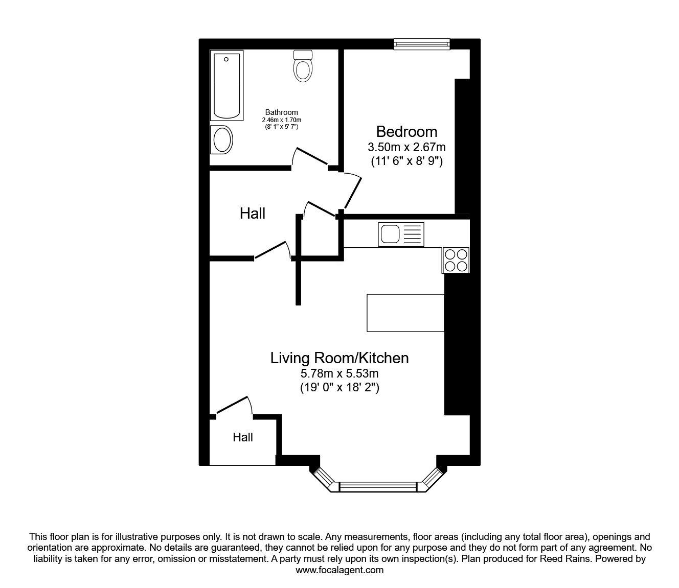 Floorplan of 1 bedroom  Flat for sale, Hathersage Road, Manchester, M13