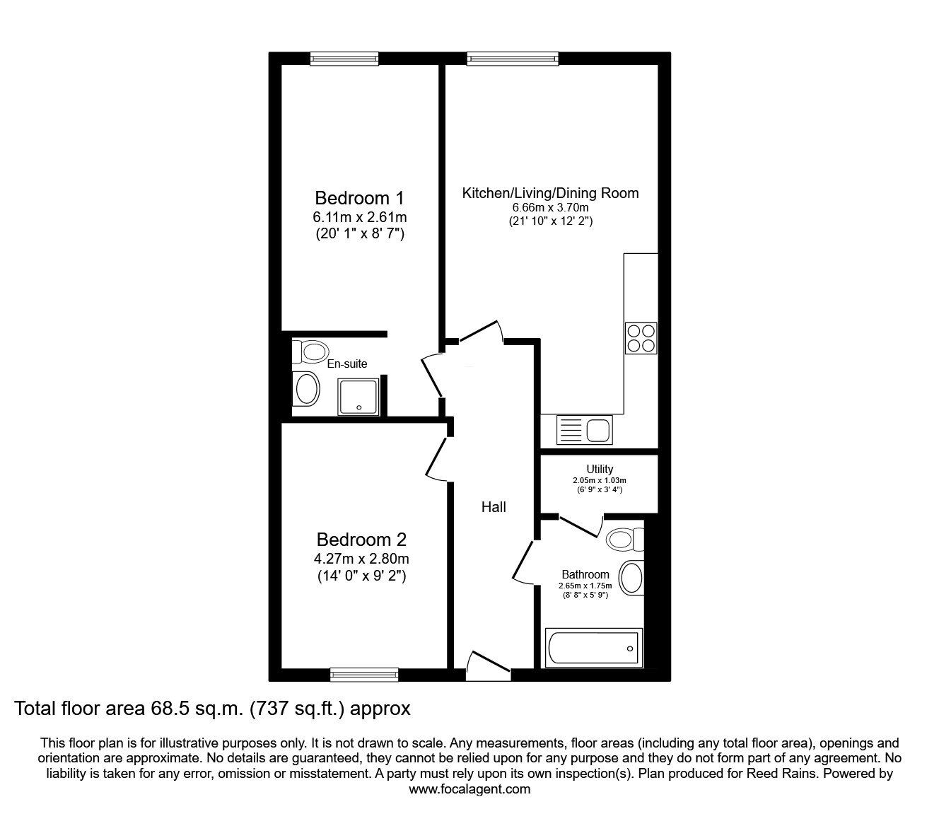 Floorplan of 2 bedroom  Flat to rent, Malta Street, Manchester, Greater Manchester, M4