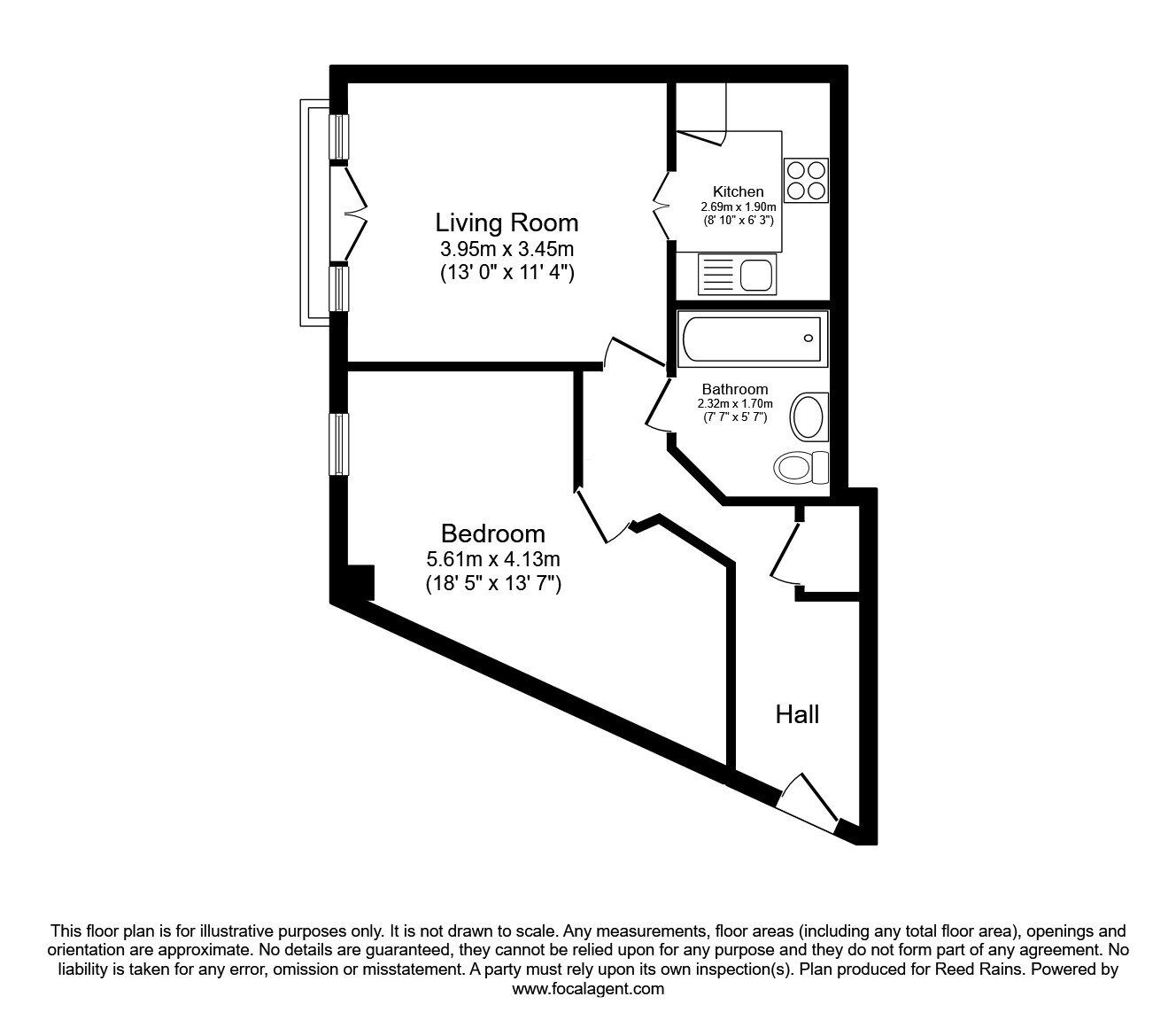 Floorplan of 1 bedroom  Flat for sale, Middlewood Street, Salford, M5