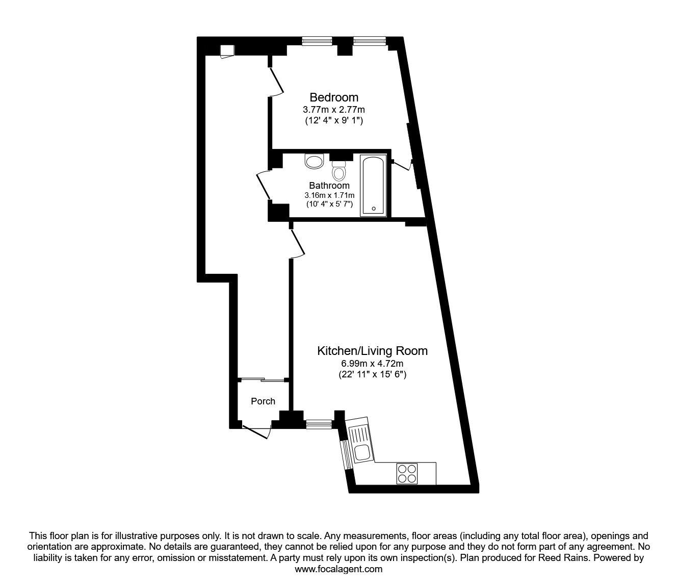 Floorplan of 1 bedroom  Flat for sale, Bridgewater Street, Manchester, M3