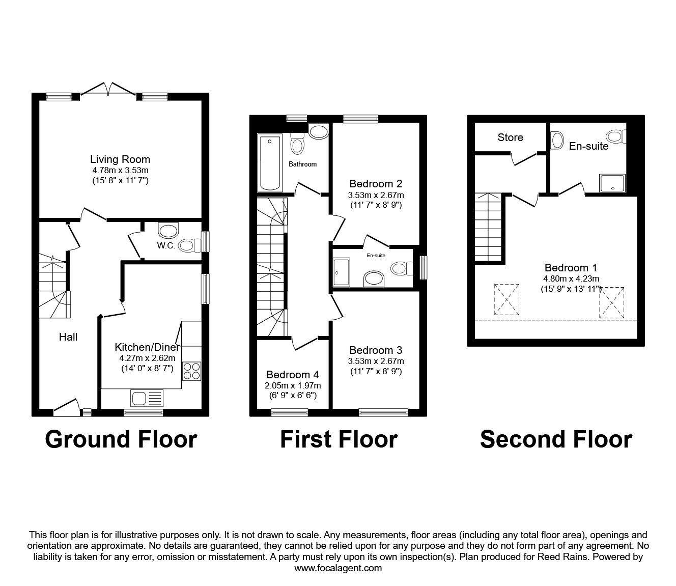Floorplan of 4 bedroom Semi Detached House for sale, Carmody Close, Manchester, M40