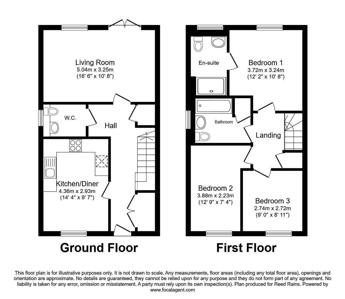 Floorplan of 3 bedroom Semi Detached House for sale, Bourdon Street, Manchester, M40