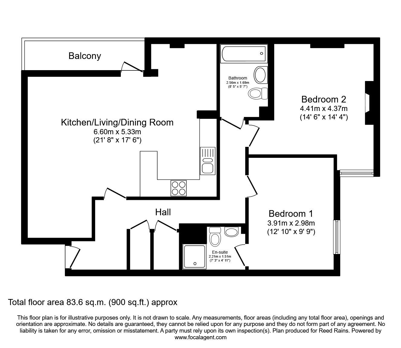 Floorplan of 2 bedroom  Flat to rent, Arundel Street, Manchester, Greater Manchester, M15
