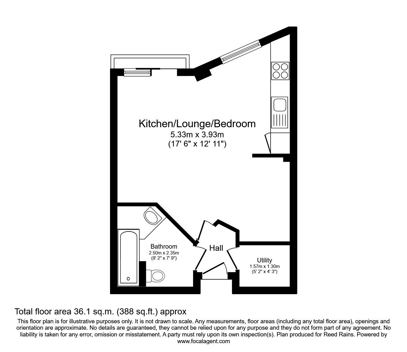 Floorplan of  Flat to rent, Fernie Street, Manchester, Greater Manchester, M4