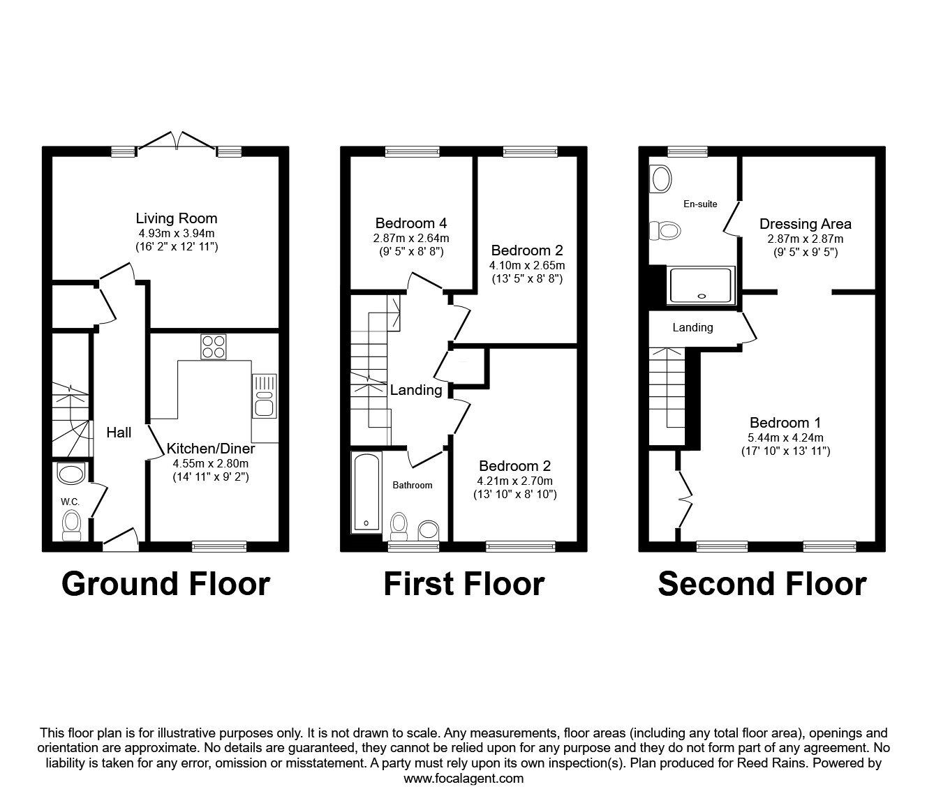 Floorplan of 4 bedroom Semi Detached House for sale, Danesdale Drive, Manchester, M4