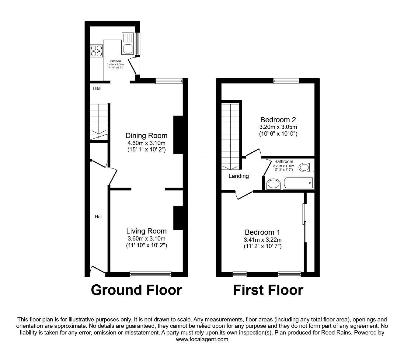 Floorplan of 2 bedroom Mid Terrace House for sale, Kenwyn Street, Manchester, M40