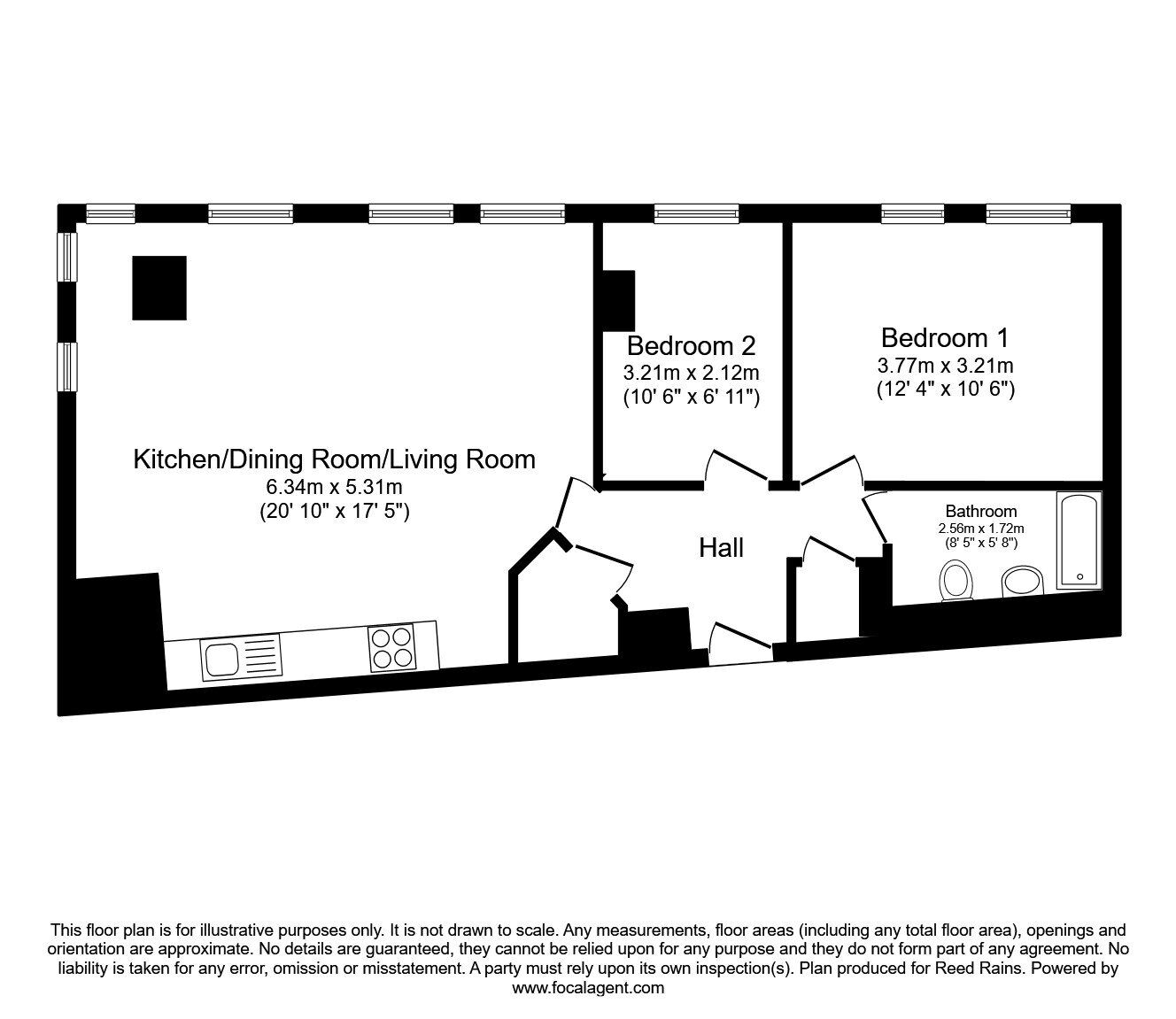 Floorplan of 2 bedroom  Flat to rent, Lever Street, Manchester, Greater Manchester, M1