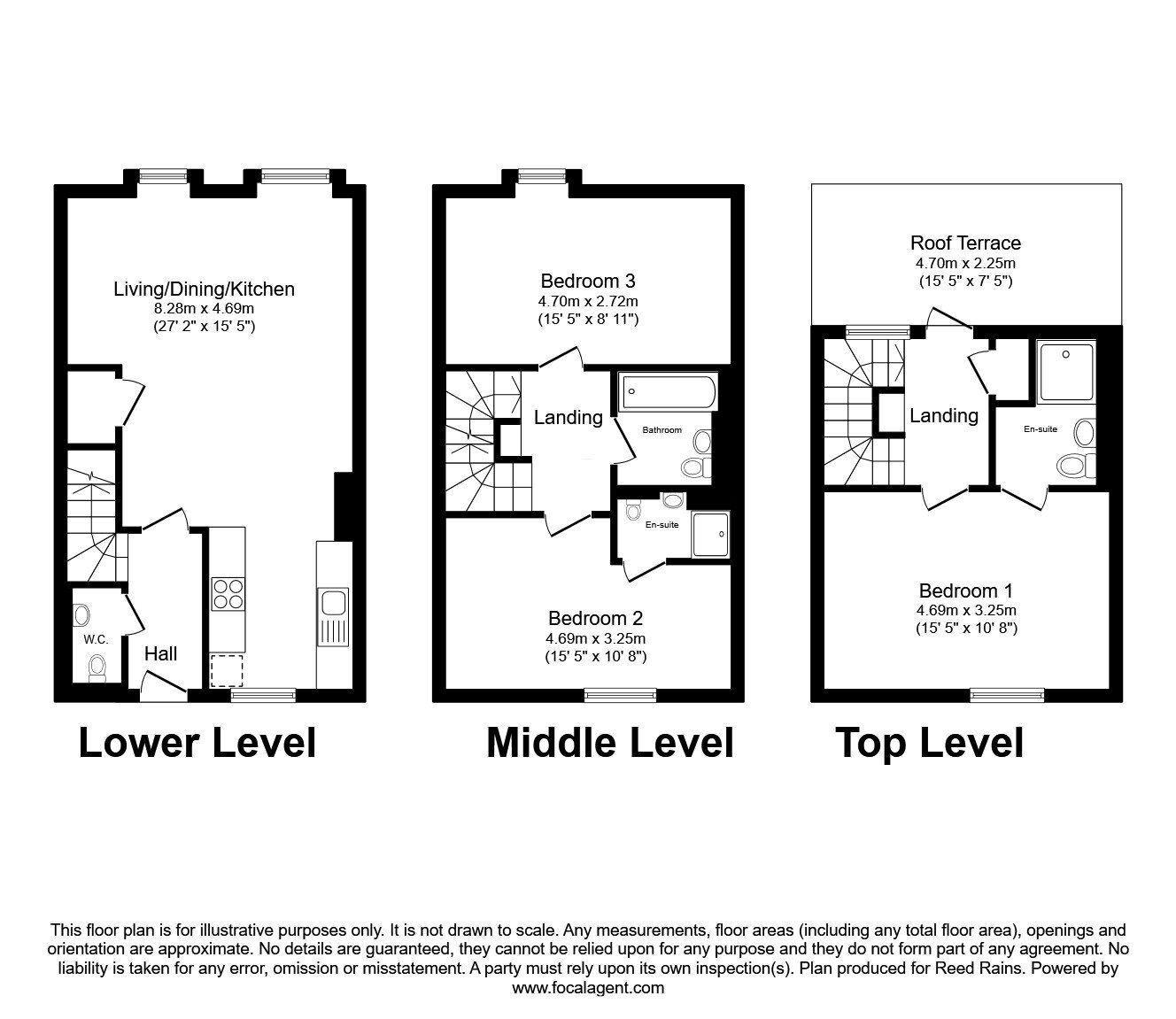Floorplan of 3 bedroom  Flat for sale, Blossom Street, Manchester, M4