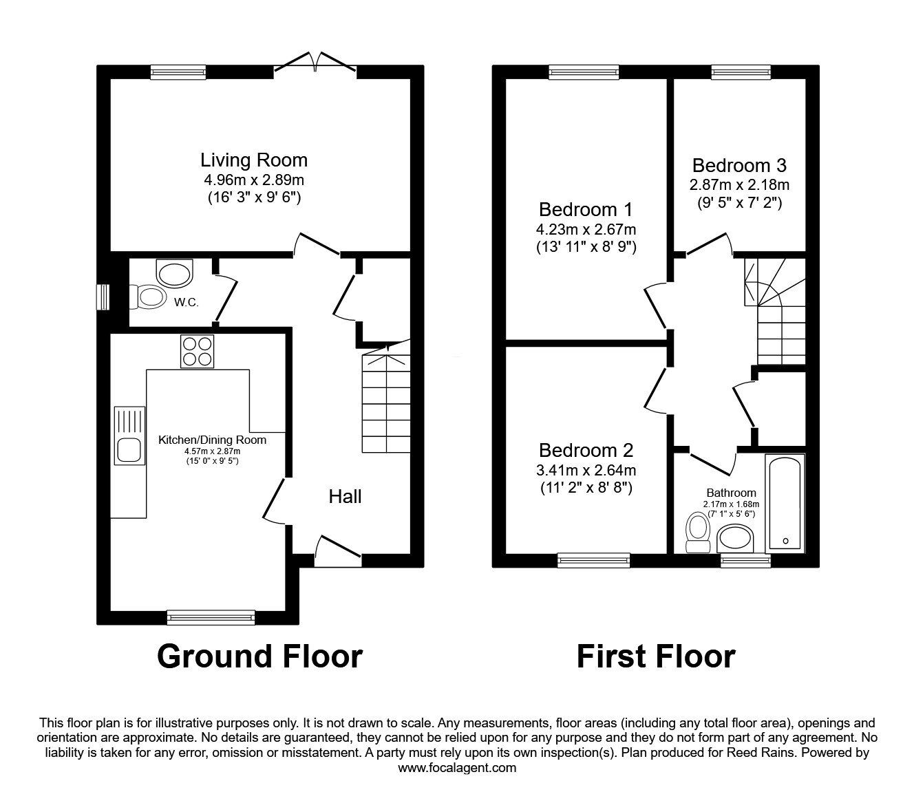 Floorplan of 3 bedroom End Terrace House for sale, Landos Road, Manchester, M40