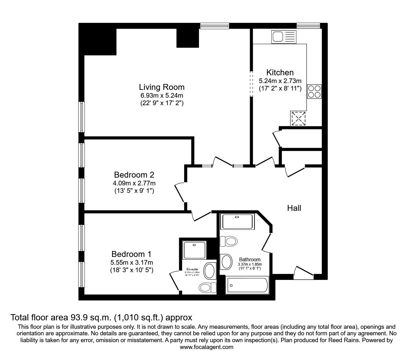 Floorplan of 2 bedroom  Flat to rent, Chepstow Street, Manchester, Greater Manchester, M1