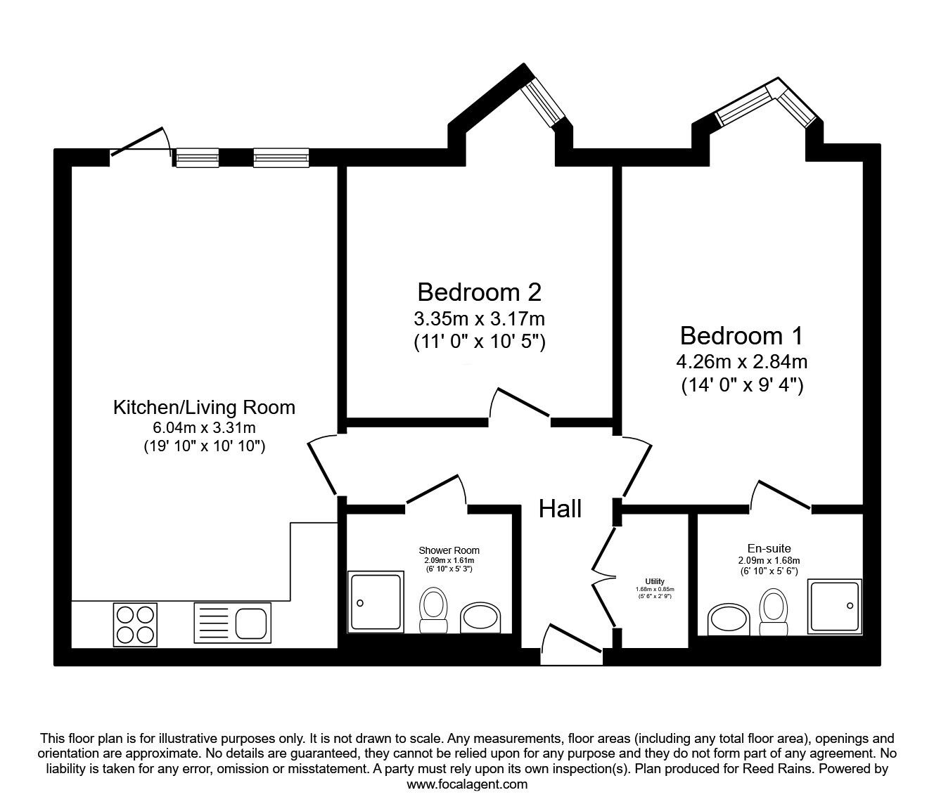Floorplan of 2 bedroom  Flat for sale, Great Ancoats Street, Manchester, M4