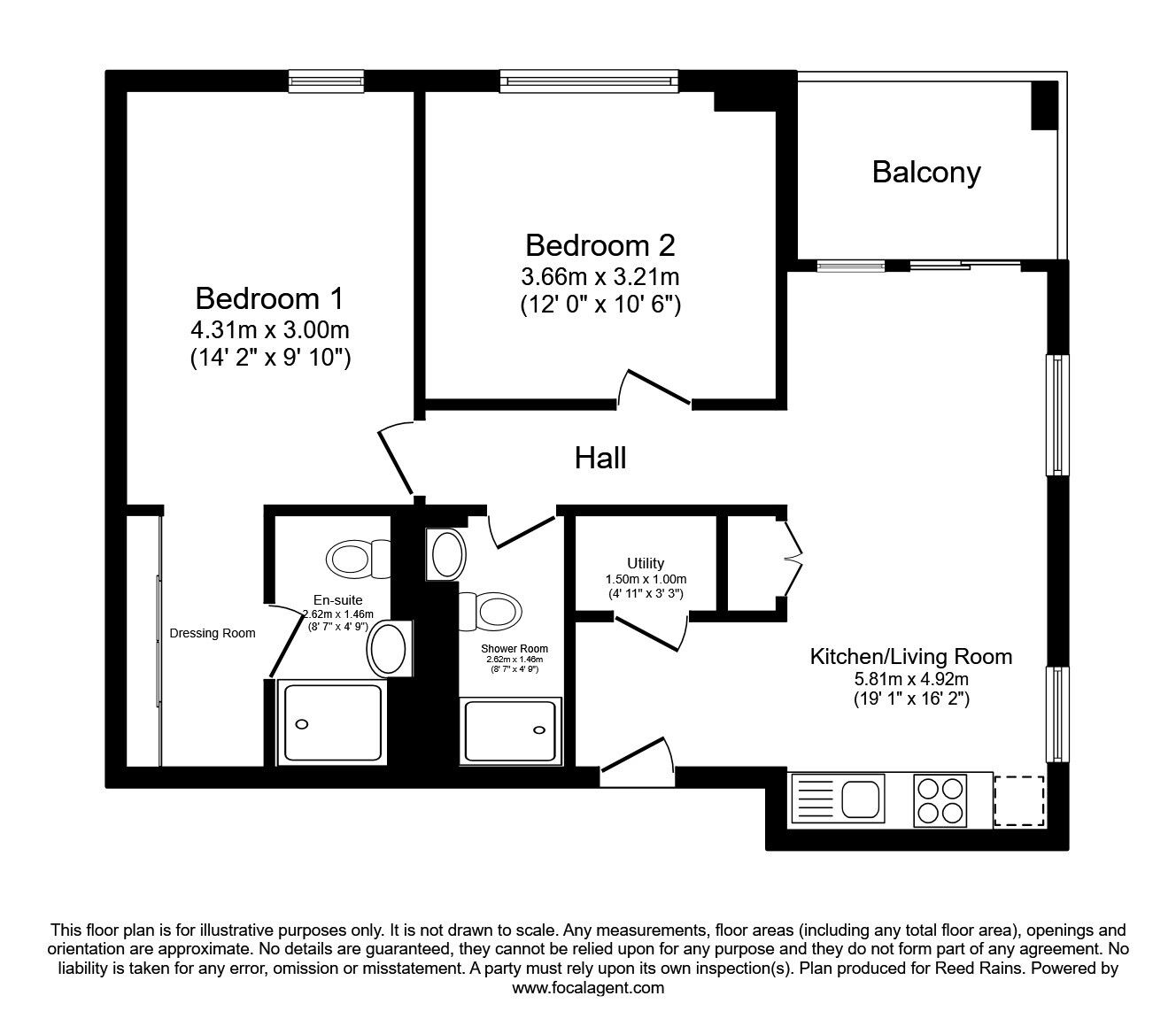 Floorplan of 2 bedroom  Flat for sale, Bendix Street, Manchester, M4