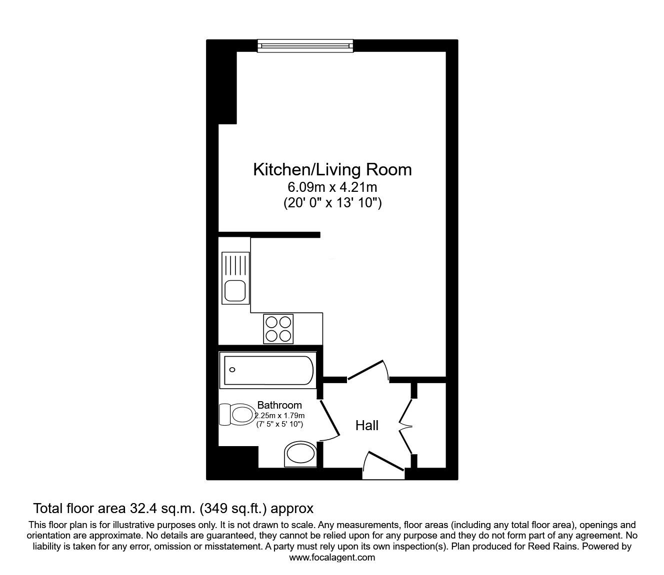 Floorplan of  Flat to rent, Red Bank, Manchester, Greater Manchester, M4