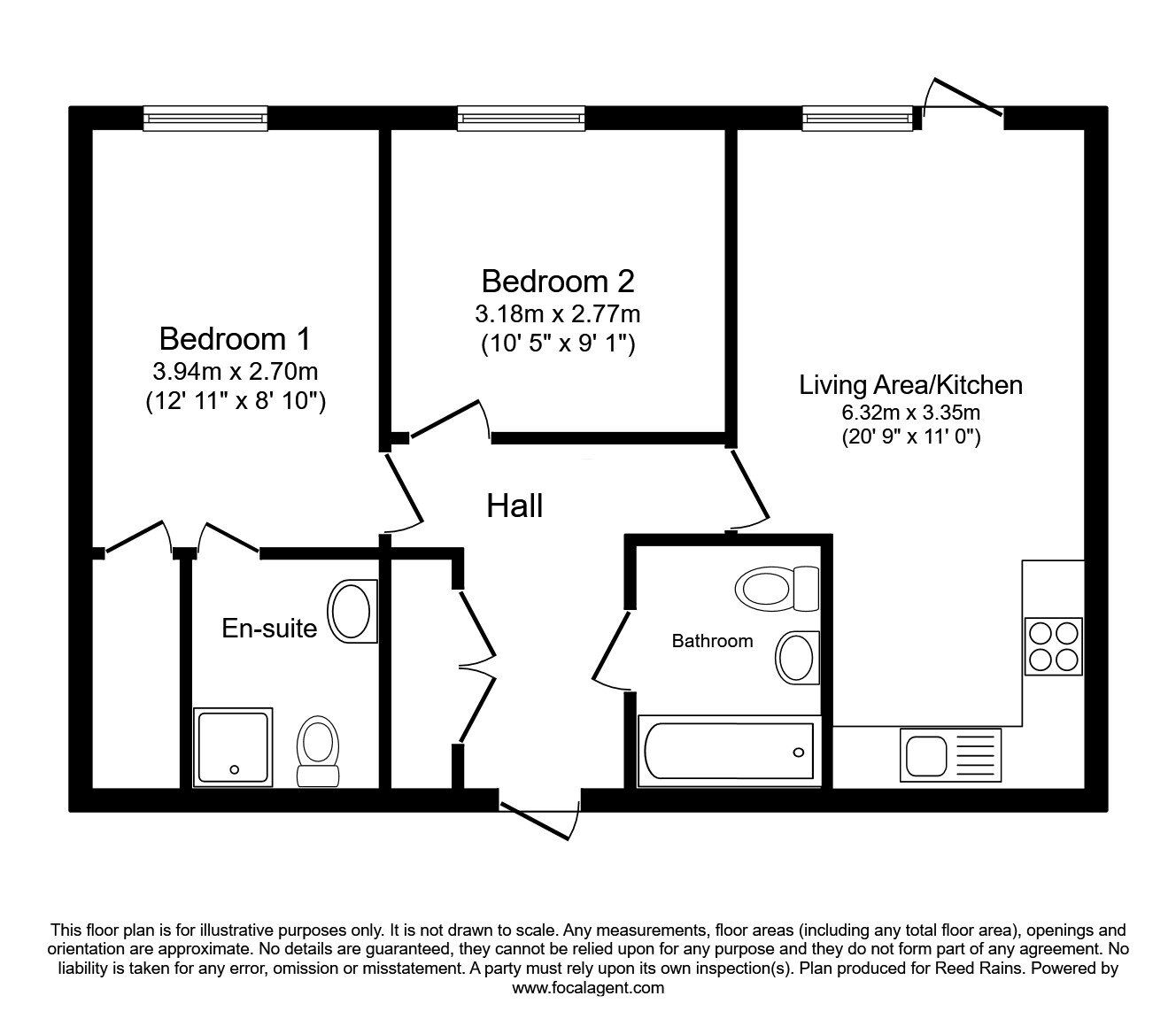 Floorplan of 2 bedroom  Flat for sale, Collier Street, Manchester, M3
