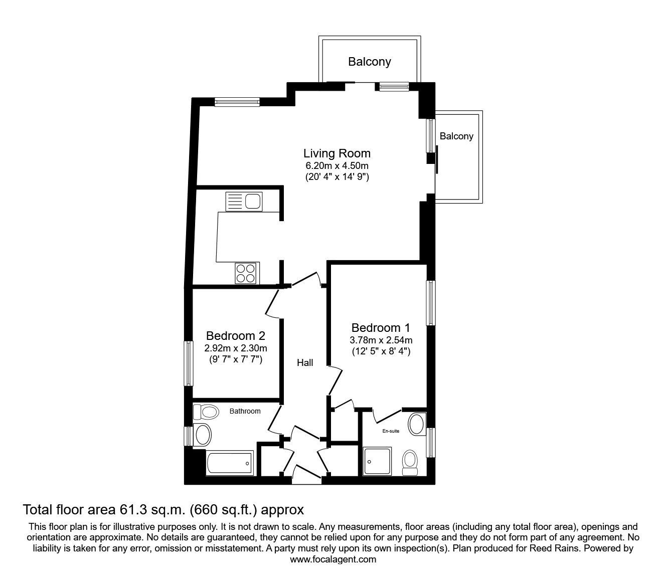 Floorplan of 2 bedroom  Flat for sale, Chevassut Street, Manchester, M15
