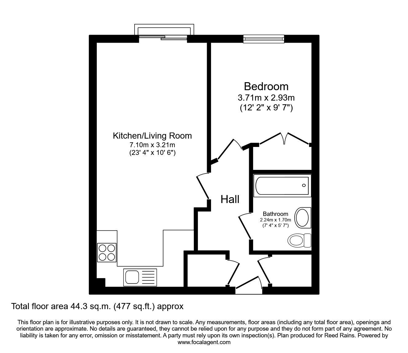Floorplan of 1 bedroom  Flat for sale, Whitworth Street West, Manchester, M1