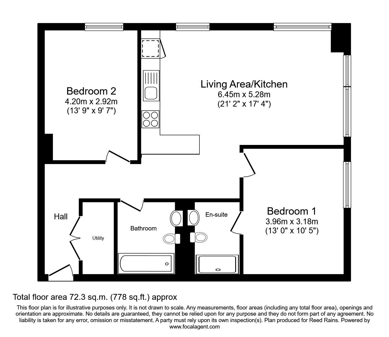 Floorplan of 2 bedroom  Flat for sale, Addington Street, Manchester, M4