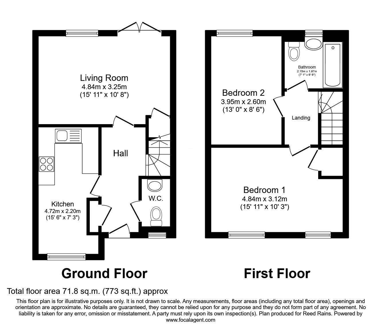 Floorplan of 2 bedroom  House to rent, John Hogan V C Road, Manchester, Greater Manchester, M40