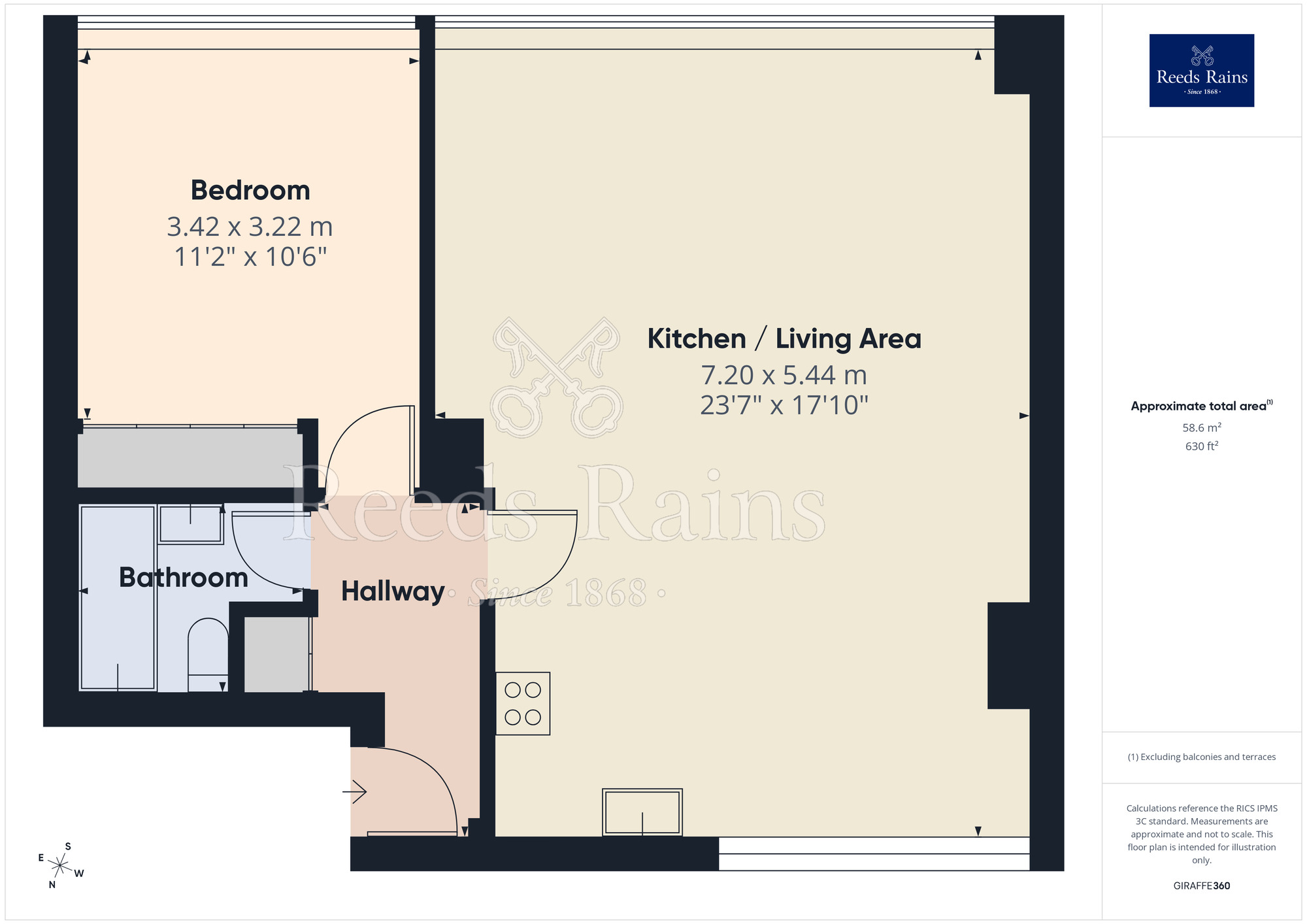 Floorplan of 1 bedroom Flat for sale, Oldham Street, Manchester, M4