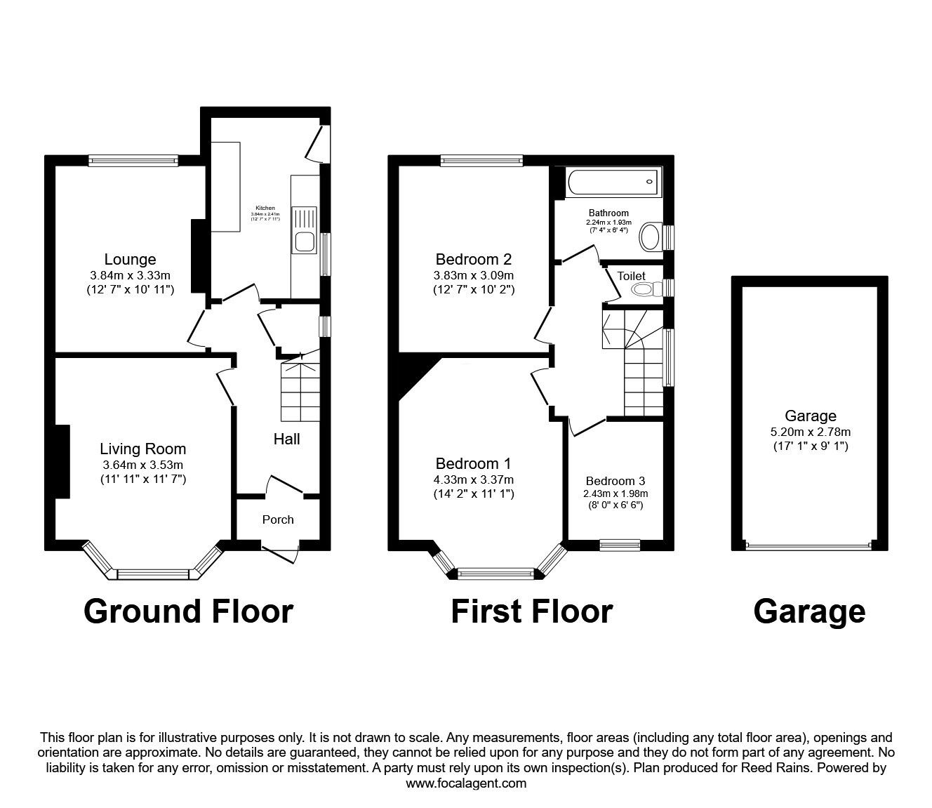 Floorplan of 3 bedroom Semi Detached House to rent, Lightbowne Road, Manchester, Greater Manchester, M40