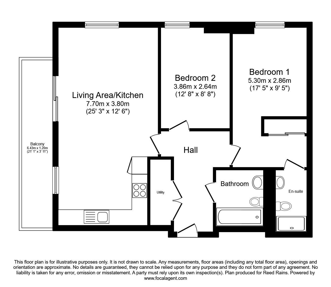 Floorplan of 2 bedroom  Flat for sale, Lockgate Mews, Manchester, M4