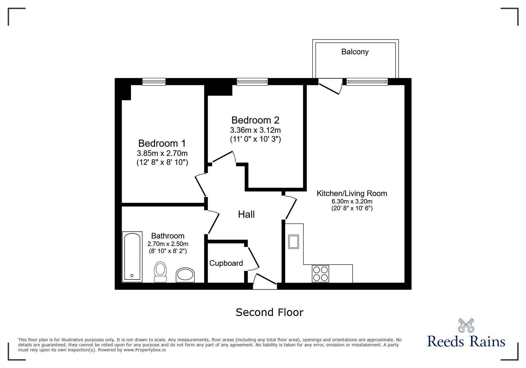 Floorplan of 2 bedroom  Flat for sale, Blantyre Street, Manchester, Greater Manchester, M15