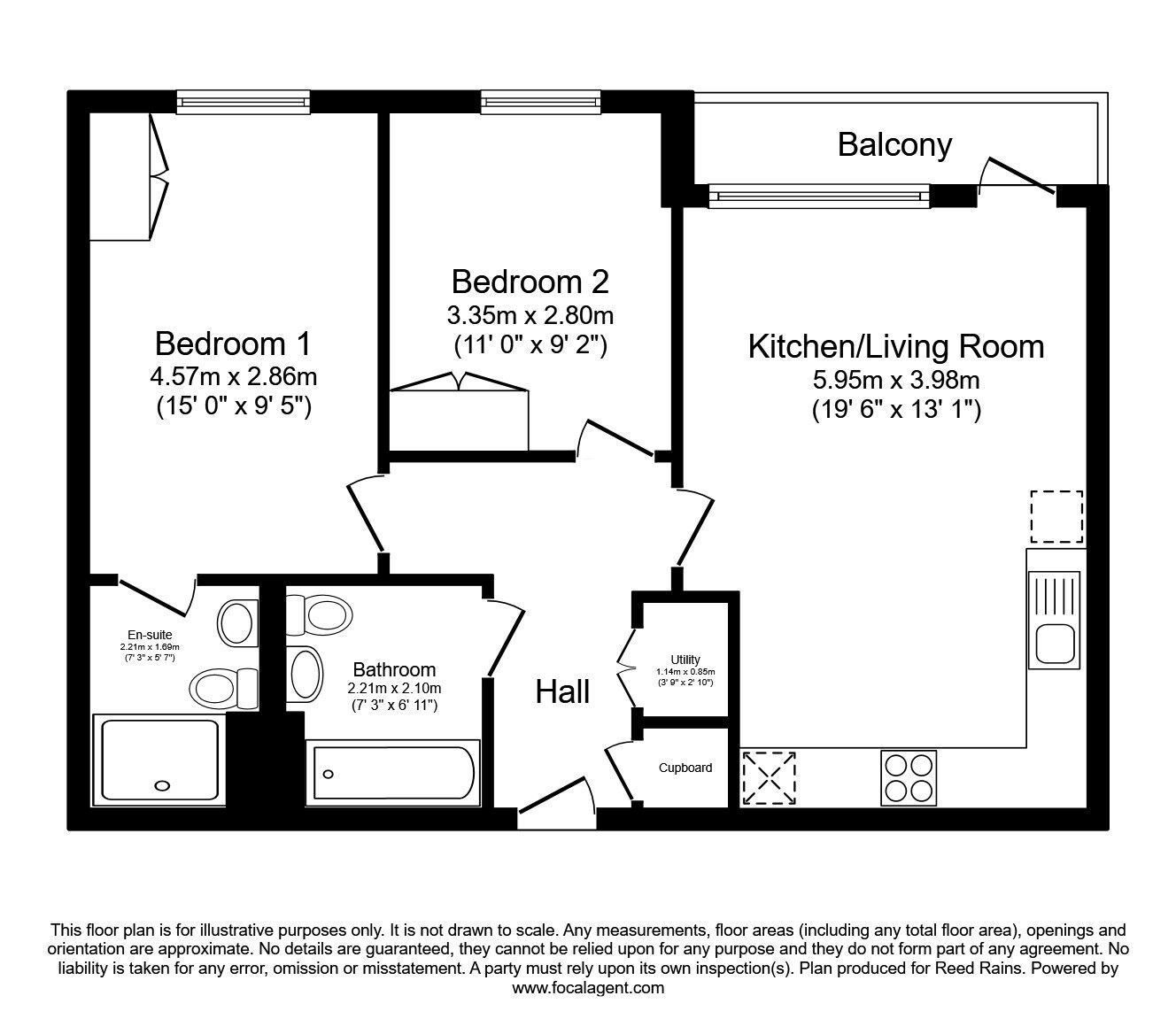Floorplan of 2 bedroom  Flat to rent, Potato Wharf, Manchester, Greater Manchester, M3