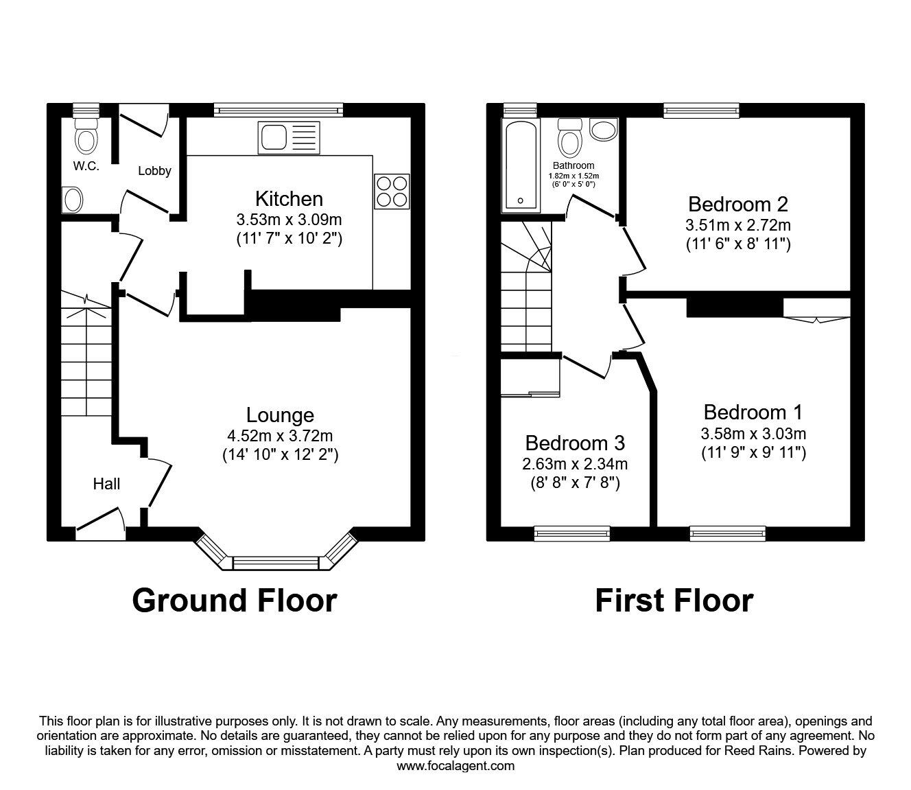 Floorplan of 3 bedroom Semi Detached House to rent, Moston Lane, Manchester, Greater Manchester, M40