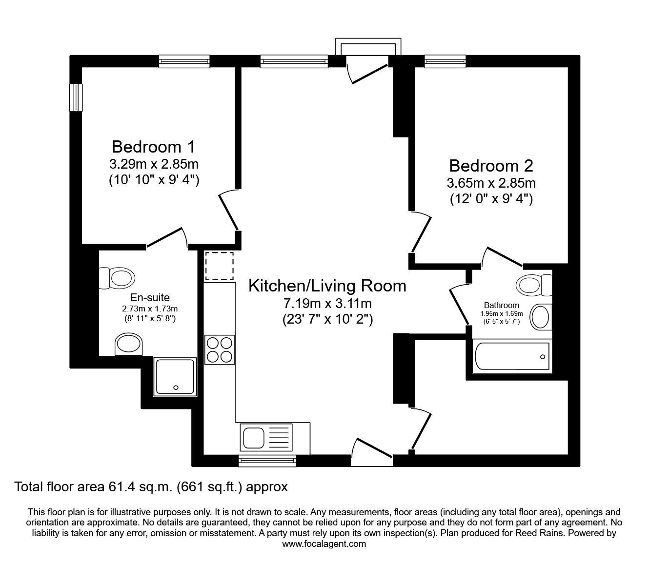 Floorplan of 2 bedroom  Flat to rent, Store Street, Manchester, Greater Manchester, M1