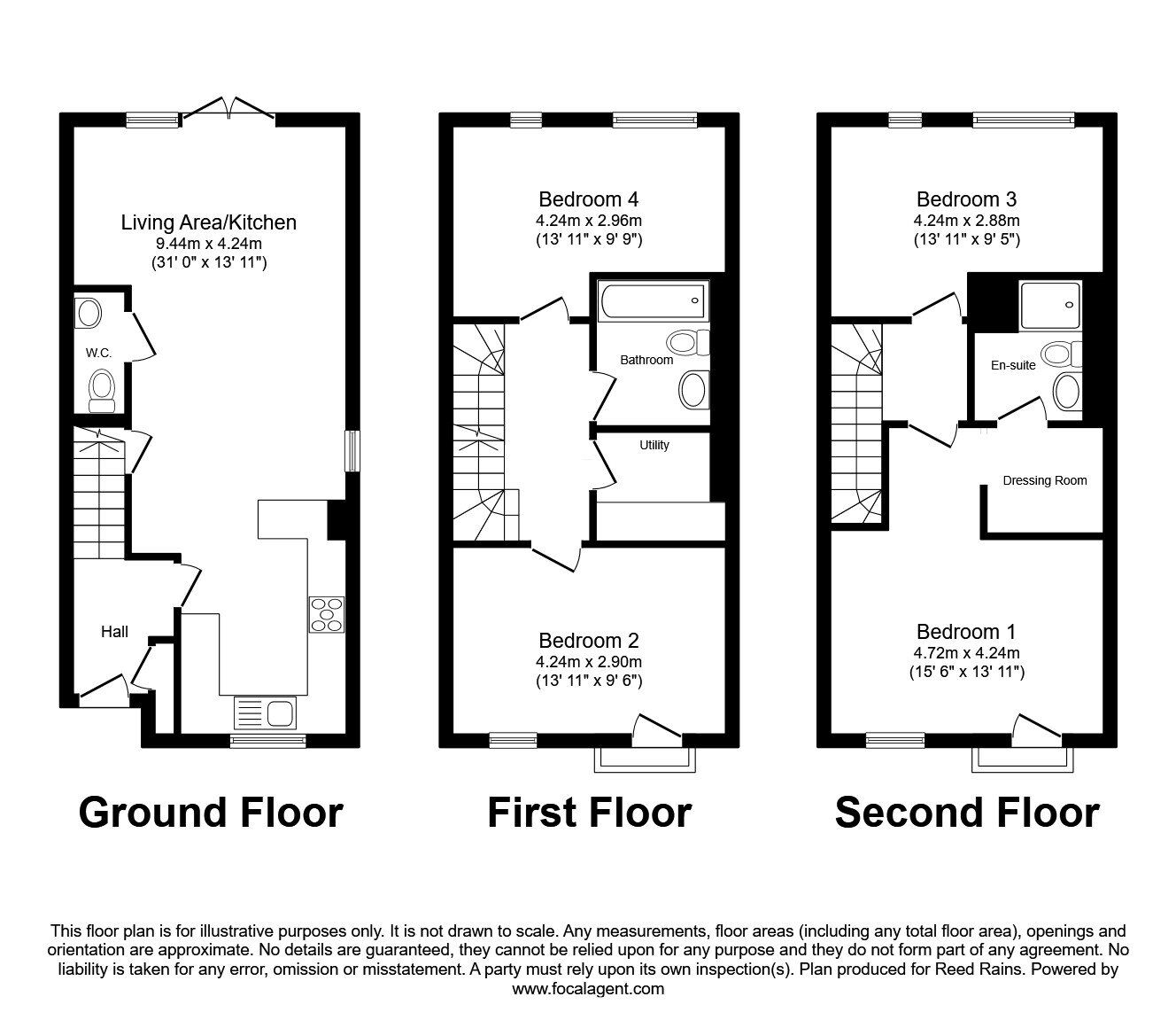 Floorplan of 4 bedroom End Terrace House for sale, Prosperity Street, Manchester, M40