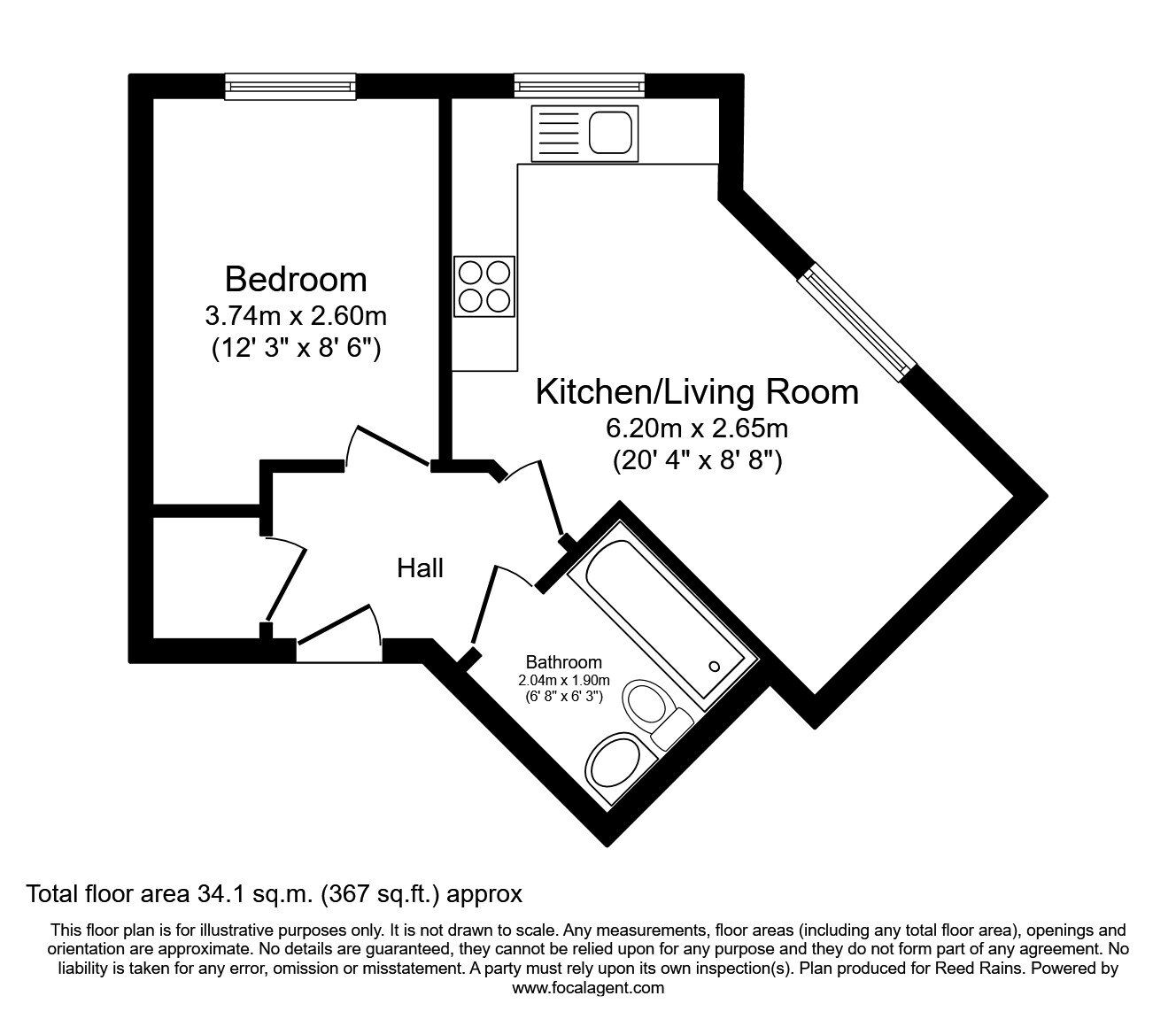 Floorplan of 1 bedroom Flat for sale, Ivy Graham Close, Manchester, M40