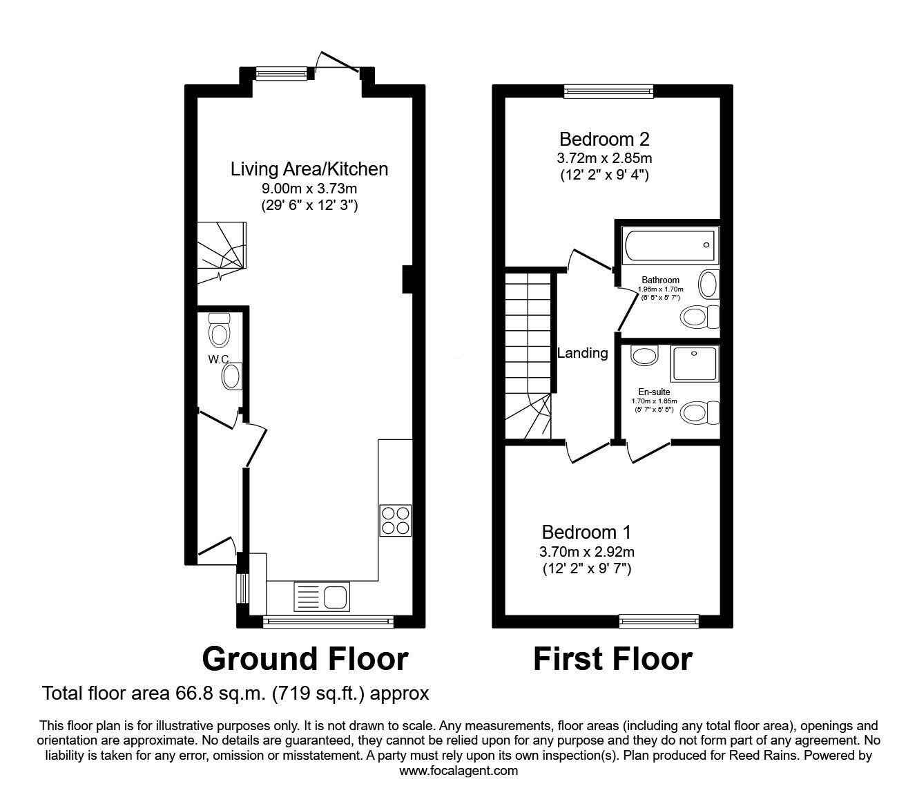 Floorplan of 2 bedroom Mid Terrace House for sale, Winterford Avenue, Manchester, M13