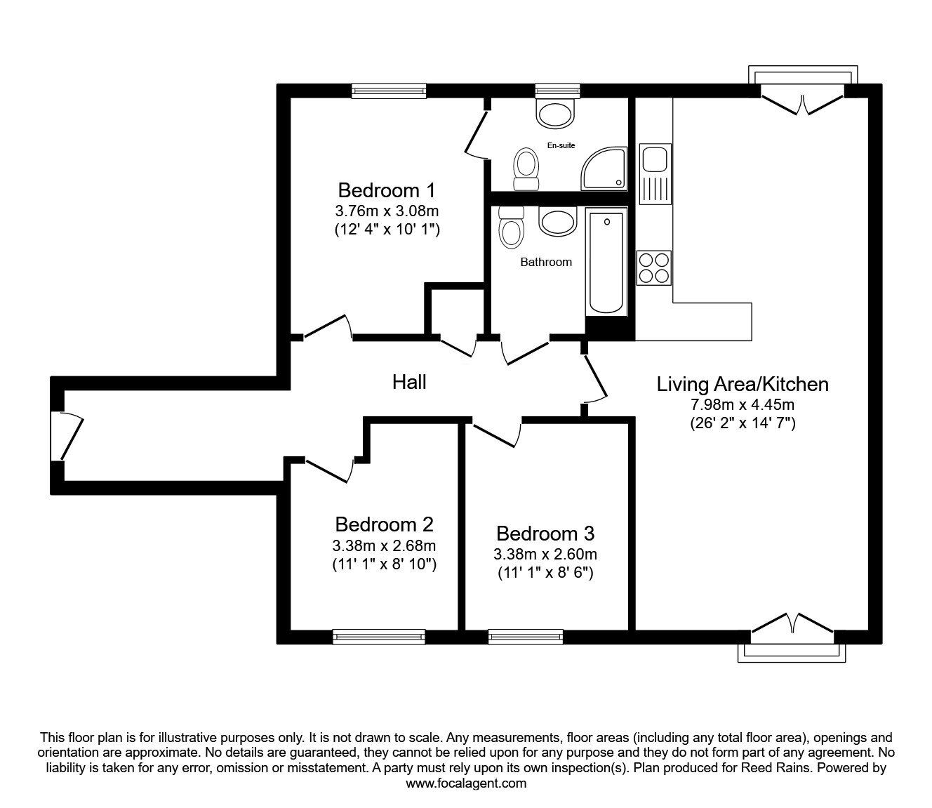 Floorplan of 3 bedroom Flat for sale, Chapeltown Street, Manchester, M1