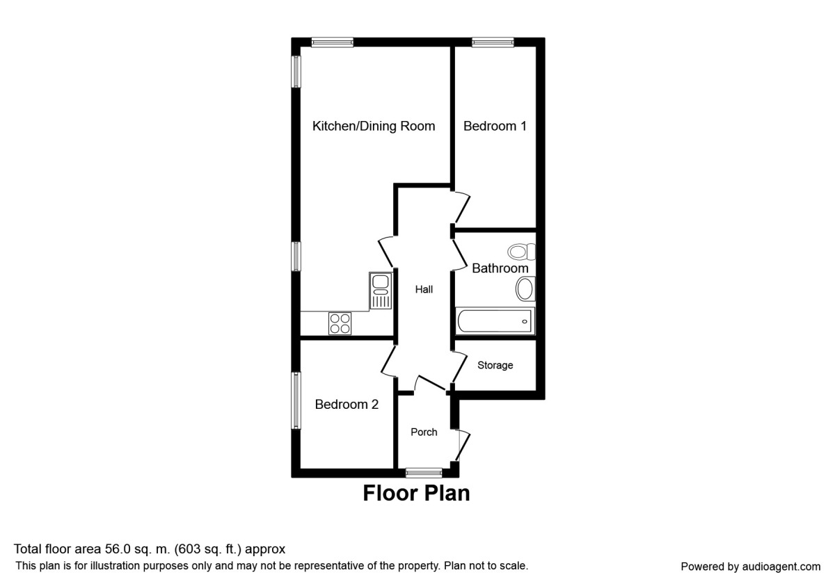 Floorplan of 2 bedroom Flat for sale, Boundary Lane, Manchester, M15
