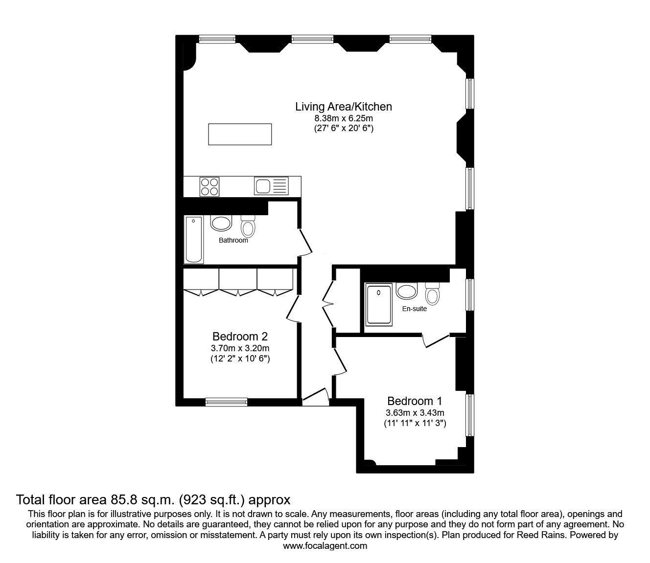 Floorplan of 2 bedroom Flat for sale, Chapeltown Street, Manchester, M1