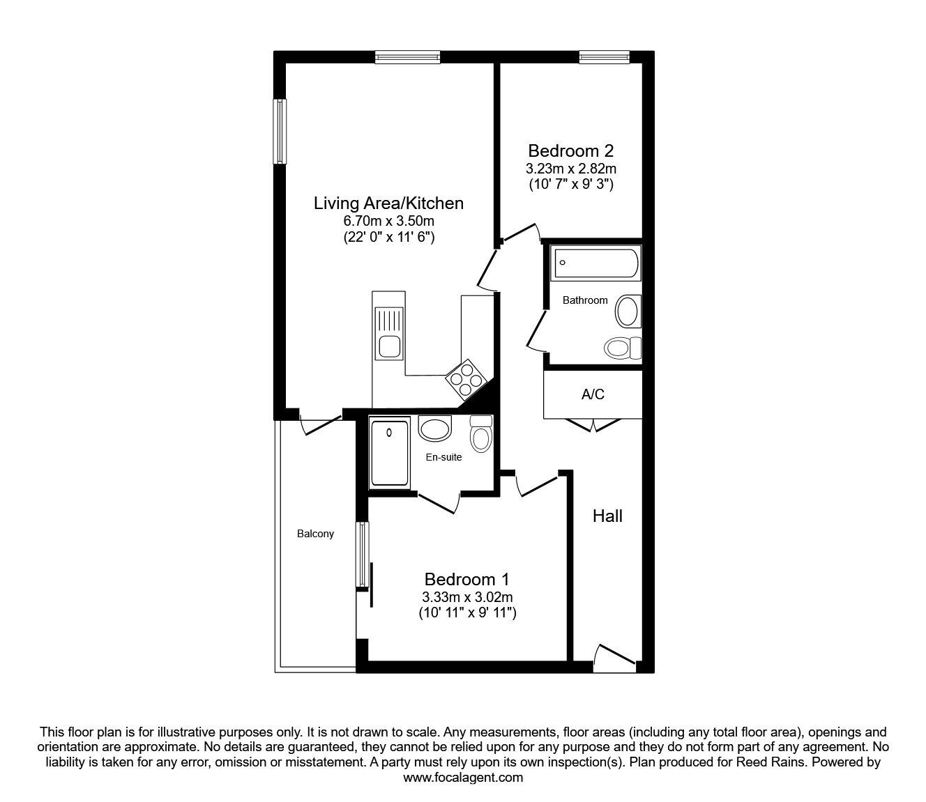 Floorplan of 2 bedroom Flat for sale, Naples Street, Manchester, M4