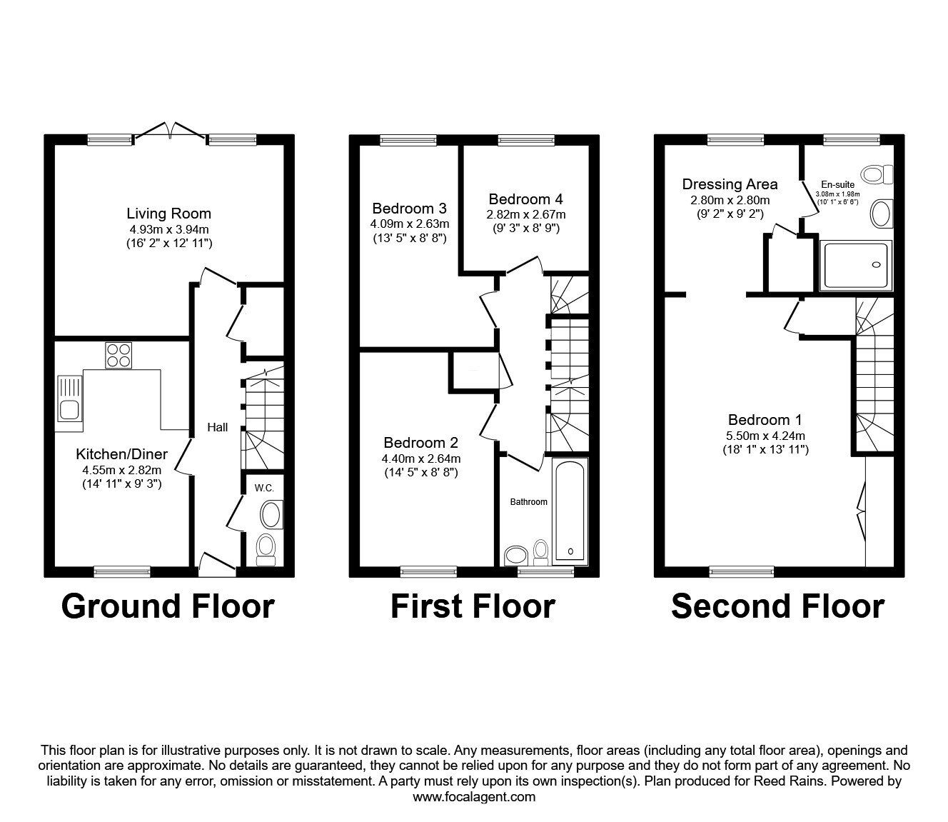 Floorplan of 4 bedroom Semi Detached House for sale, Gunson Street, Manchester, M40