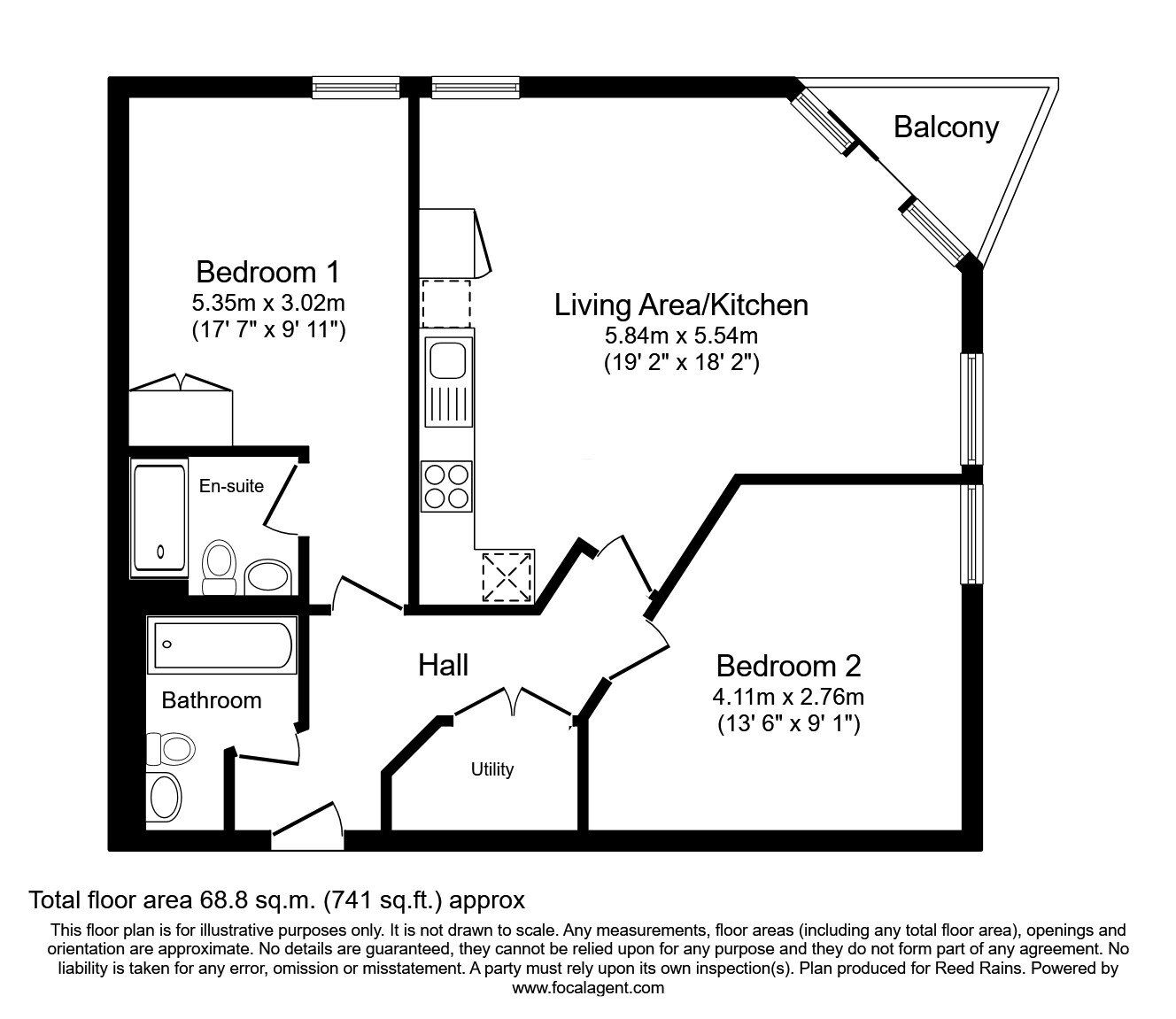 Floorplan of 2 bedroom Flat for sale, Jersey Street, Manchester, M4