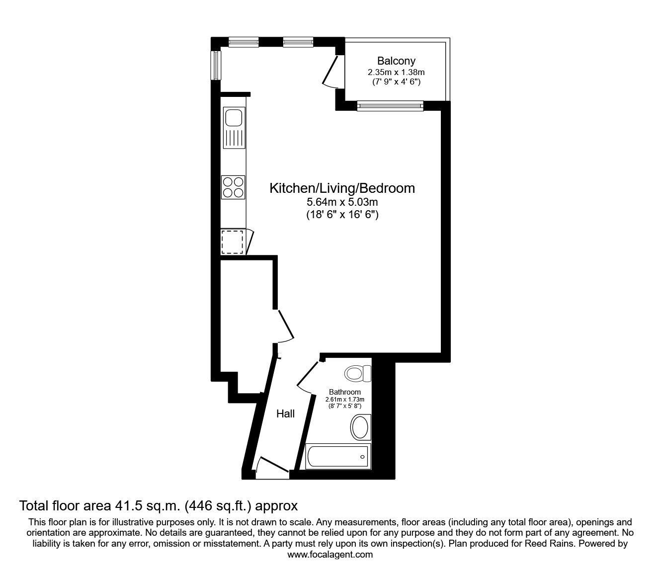 Floorplan of Flat for sale, The Quays, Salford, M50