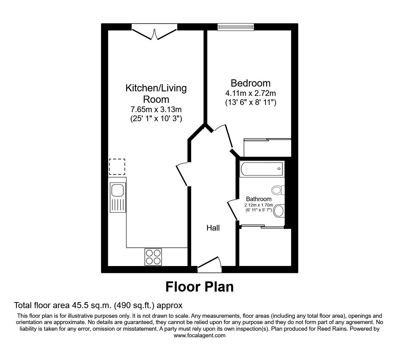 Floorplan of 1 bedroom Flat to rent, Lockgate Mews, Manchester, Greater Manchester, M4