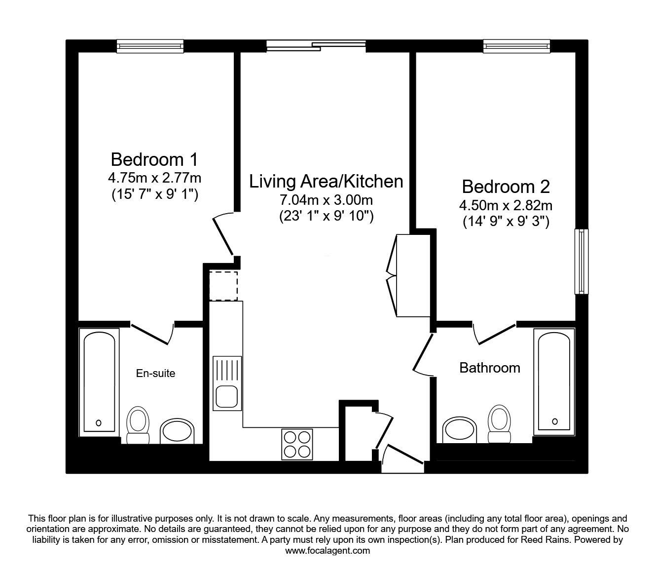 Floorplan of 2 bedroom Flat for sale, Newton Street, Manchester, M1
