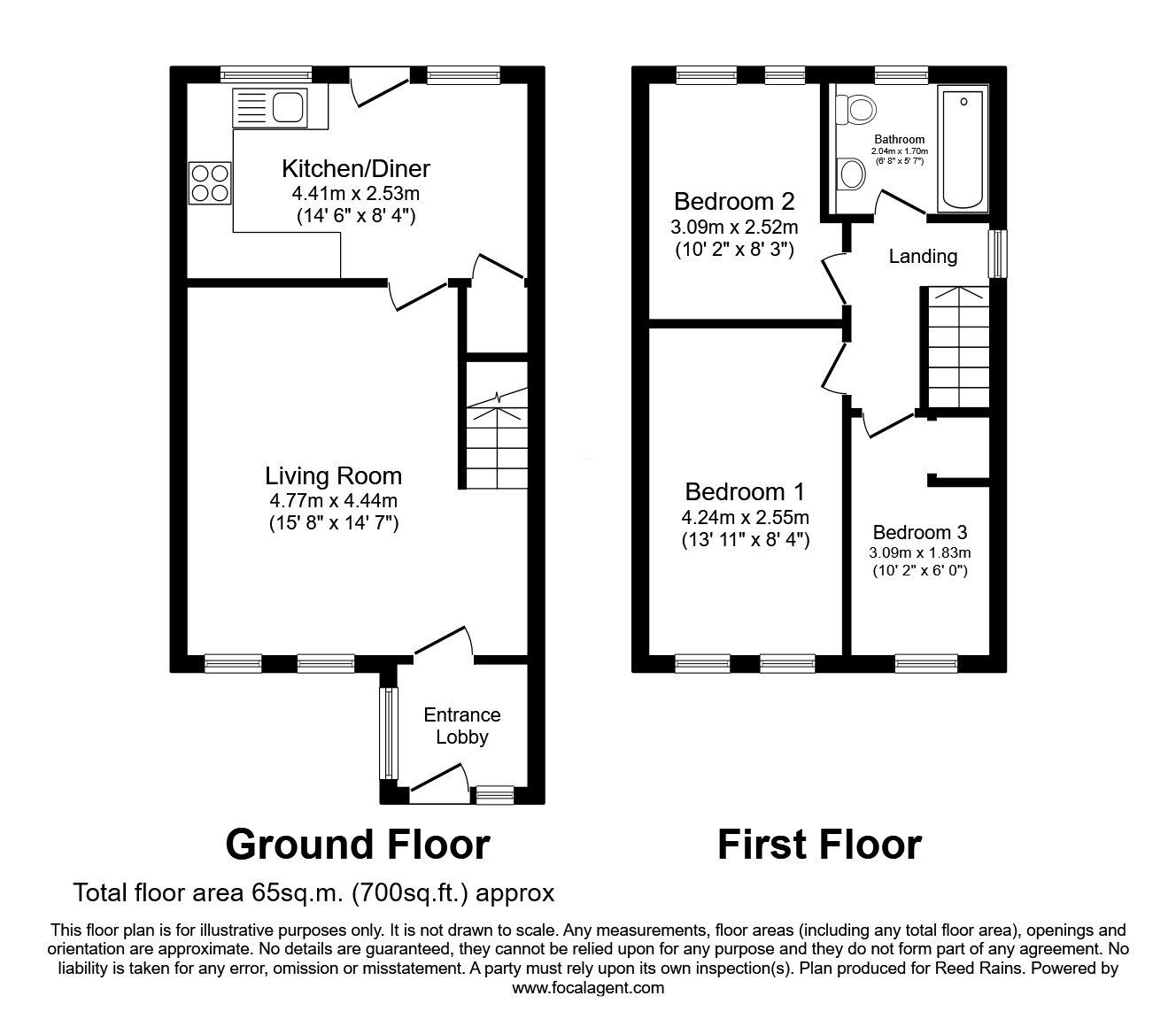 Floorplan of 3 bedroom Semi Detached House for sale, Pattishall Close, Manchester, M4