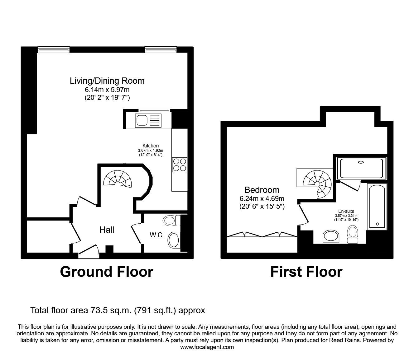 Floorplan of 1 bedroom Flat to rent, Whitworth Street West, Manchester, Greater Manchester, M1