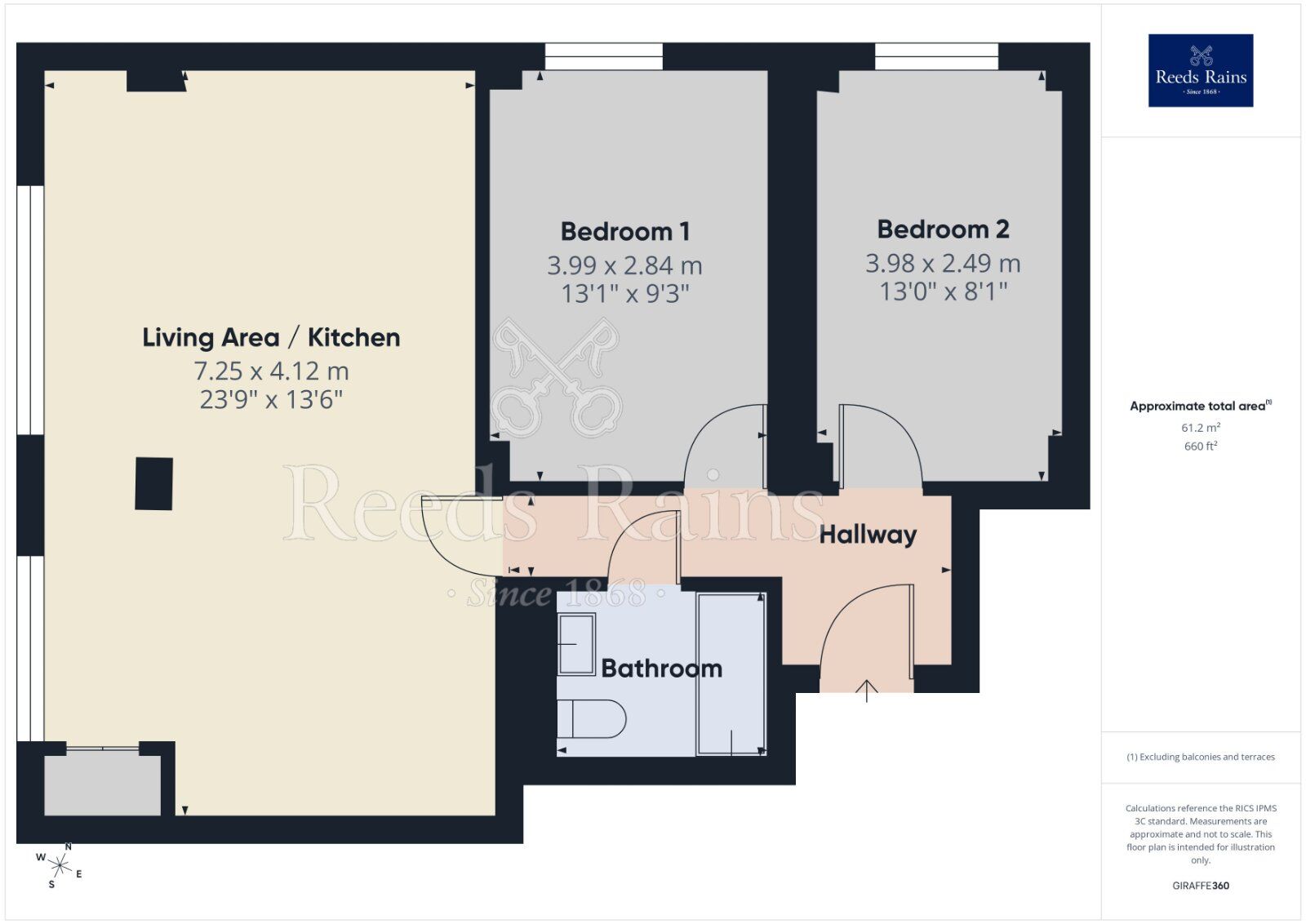 Floorplan of 2 bedroom Flat for sale, Dalton Street, Manchester, Greater Manchester, M40