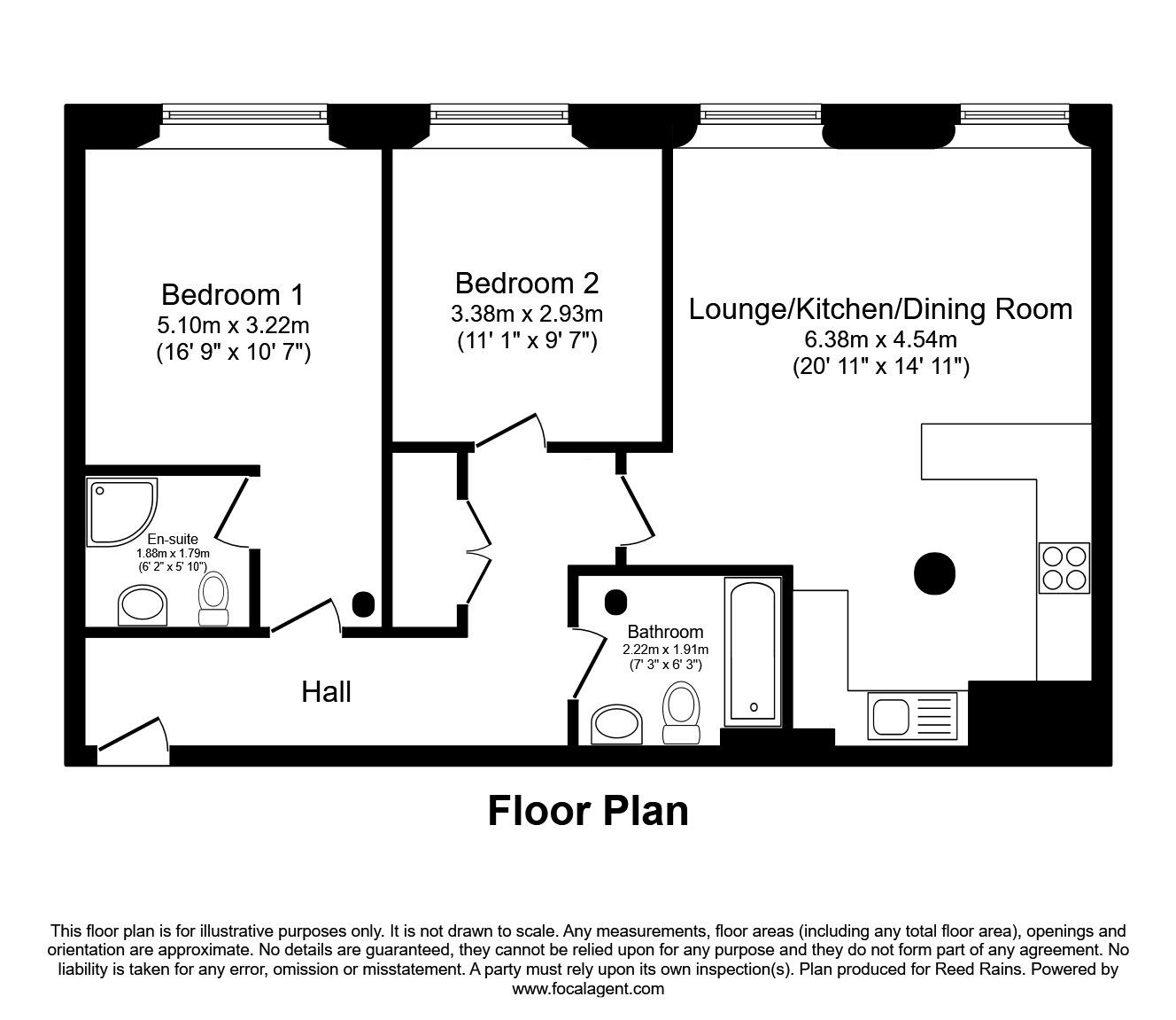 Floorplan of 2 bedroom Property to rent, Cambridge Street, Manchester, Greater Manchester, M1