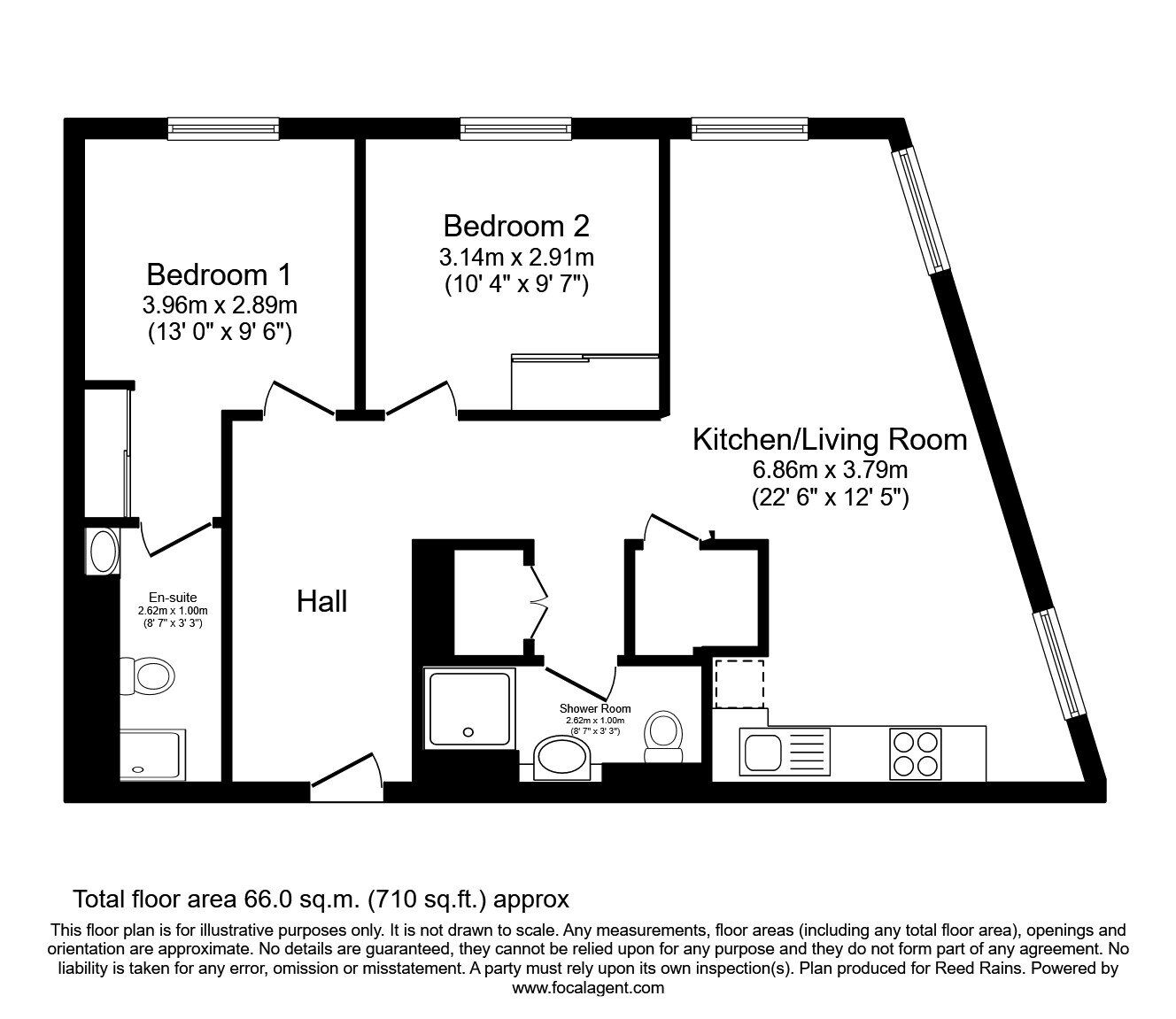 Floorplan of 2 bedroom Flat for sale, Bendix Street, Manchester, M4
