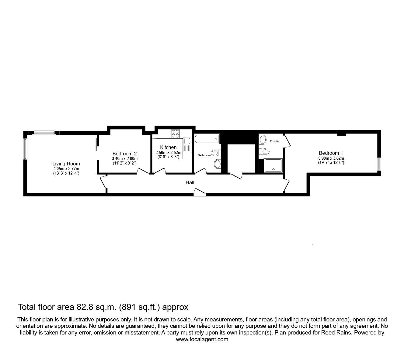 Floorplan of 2 bedroom Flat for sale, Church Street, Manchester, M4