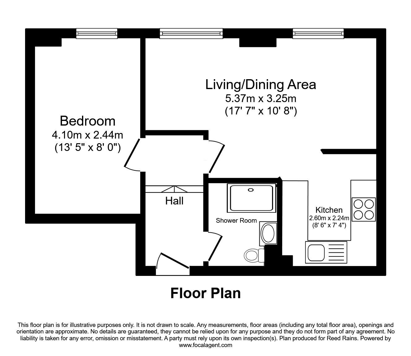 Floorplan of 1 bedroom Flat for sale, Whitworth Street, Manchester, M1