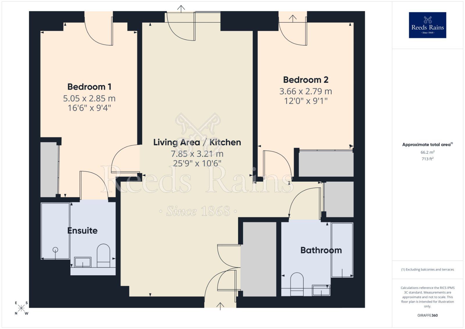 Floorplan of 2 bedroom Flat for sale, Aspin Lane, Manchester, M4